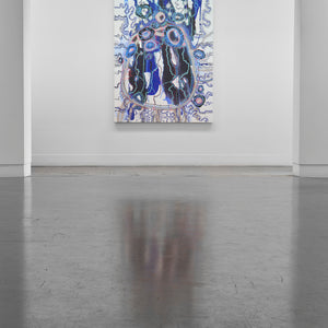 Zaachariaha Fielding's ‘Ngangkali (Night Sky)’ at Hugo Michell Gallery, 2025.