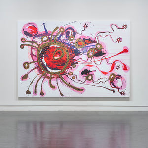 Zaachariaha Fielding's ‘Ngangkali (Night Sky)’ at Hugo Michell Gallery, 2025.
