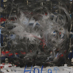 Georgia Spain, Holes, 2025, oil and oil stick on linen, 41 x 35.5 cm