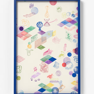 David Booth [Ghostpatrol], How Do We Measure The Things That Matter + The Things We Care About (Part I), 2026, hand stamped ink mono print, 58.3 x 39.6 cm