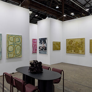Ildiko Kovacs, Clara Adolphs, Sam Gold, and Amy Joy Watson at Sydney Contemporary Art Fair for Hugo Michell Gallery, 2026, Carriageworks, Sydney. Photo by Document Photography