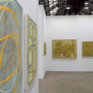 Ildiko Kovacs and Amy Joy Watson at Sydney Contemporary Art Fair for Hugo Michell Gallery, 2026, Carriageworks, Sydney. Photo by Document Photography