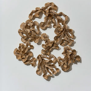 Sam Gold, I can breathe around you, 2025, stoneware and gold enamel, 115 x 92 x 20 cm