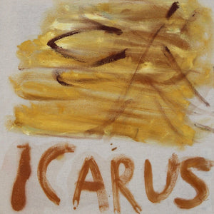 Georgia Spain, Icarus, 2025, oil and oil stick on linen, 46 x 41 cm