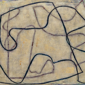 Ildiko Kovacs, Between the lines, 2026, oil stick and oil paint on plywood, 120 x 140 cm
