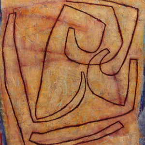 Ildiko Kovacs, Edging form, 2026, oil stick and oil paint on plywood, 140 x 120 cm
