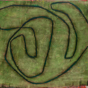 Ildiko Kovacs, Forest sage, 2026, oil stick and oil paint on plywood, 120 x 140 cm
