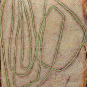 Ildiko Kovacs, Open road, 2026, pil stick and oil paint on plywood, 180 x 160 cm
