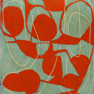 Ildiko Kovacs, Parade, 2026, oil stick and oil paint on plywood, 180 x 160 cm
