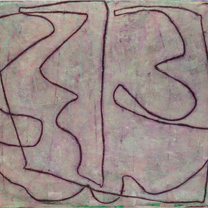 Razor sharp, 2026, oil stick and oil paint on plywood, 160 x 180 cm
