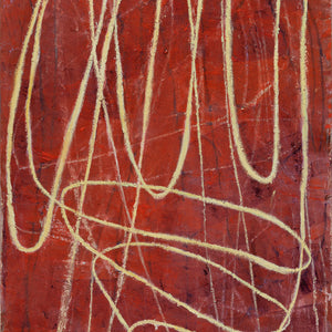 Ildiko Kovacs, Written in air, 2026, oil stick and oil paint on plywood, 120 x 70 cm
