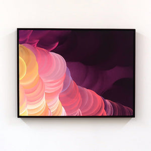 James Dodd, LAVENDAR PUSH, 2024, acrylic on canvas in powder coated aluminium tray frame, 48 x 63 cm
