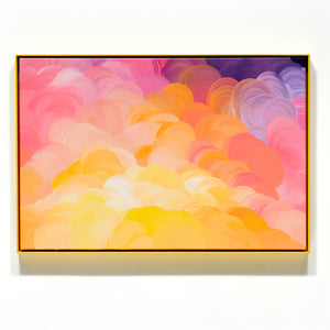 James Dodd, PSYCHOACTIVE PUS, 2025, acrylic on canvas in powder coated aluminium tray frame, 53 x 79 cm

