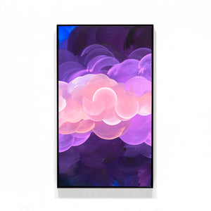 James Dodd, VIOLET HEAVE, 2025, acrylic on canvas in powder coated aluminium tray frame, 99 x 58.5 cm
