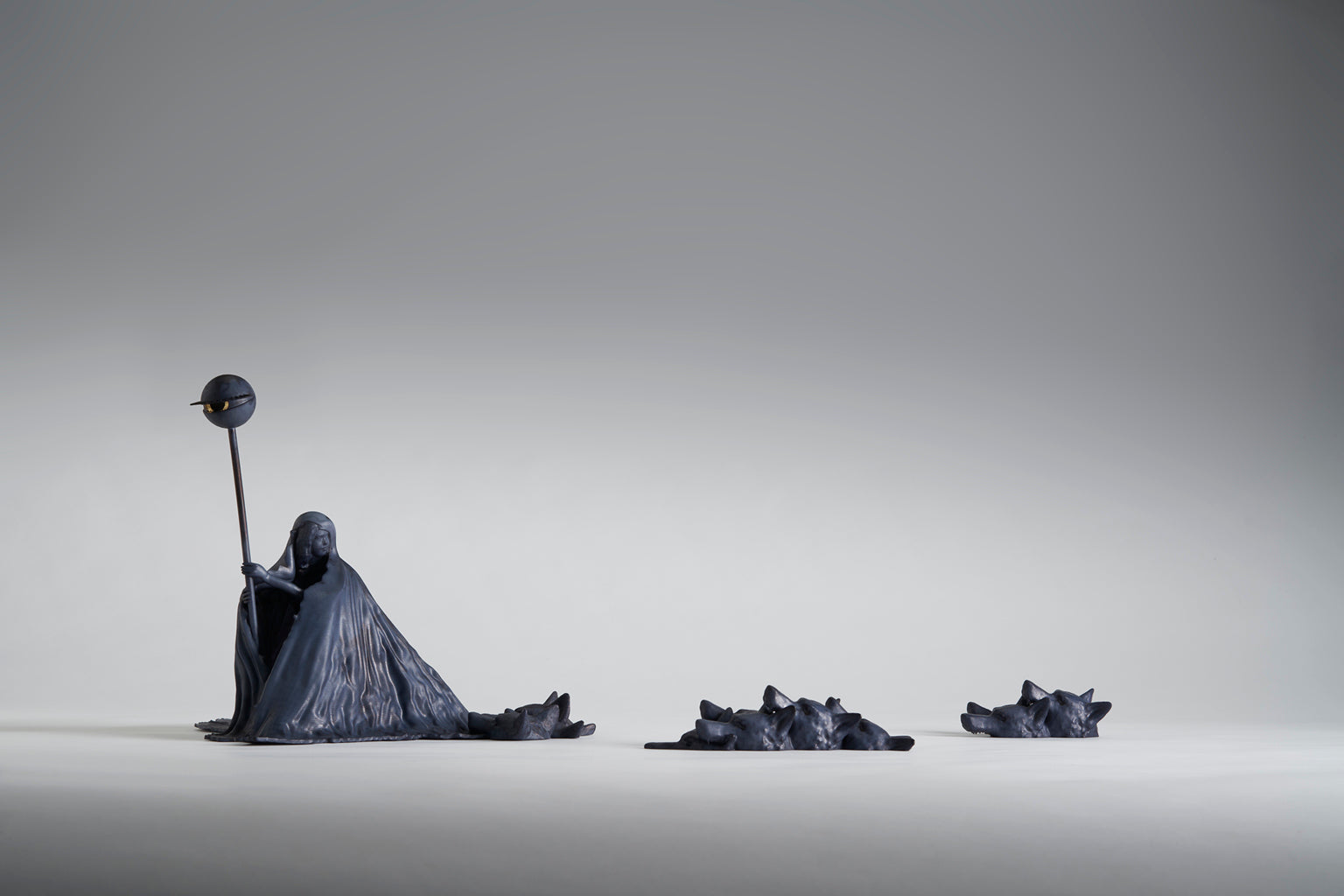 Jess Taylor, Like a mother would save her own child from digging a grave, 2024, 3D printed resin, dye, composition gold leaf, 24 × 28 × 26 cm, edition 1 of 3