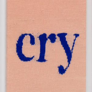 Kate Just, Cry, 2022, acrylic yarn, timber and canvas, 55 x 40 cm. Photography by Simon Strong