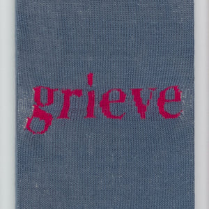 Kate Just, Grieve, 2022, acrylic yarn, timber and canvas, 55 x 40 cm. Photography by Simon Strong
