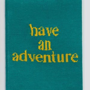 Kate Just, Have an Adventure, 2022, acrylic yarn, timber and canvas, 55 x 40 cm. Photography by Simon Strong