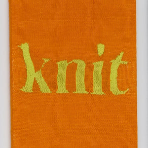 Kate Just, Knit, 2022, acrylic yarn, timber and canvas, 55 x 40 cm. Photography by Simon Strong