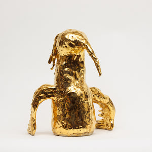 Cassie Thring, Kin, 2024, ceramic and 24 carat gold lustre, 39 x 36 x 32 cm