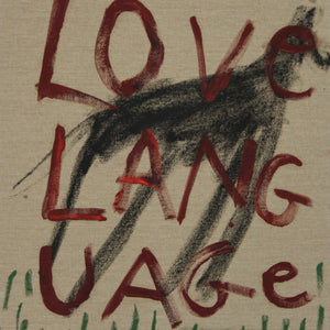 Georgia Spain, Love Language, 2025, oil and oil stick on linen, 46 x 41 cm