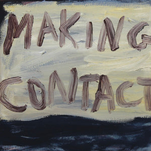 Georgia Spain, Making Contact, 2025, oil and oil stick on linen, 31 x 35.5 cm