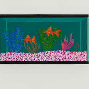 Marc Etherington, Pink Gravel, 2022, acrylic on board, 29 x 53 cm