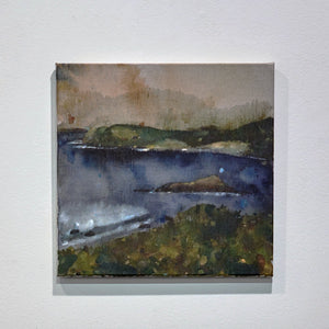 Richard Lewer, Sunderland Bay, 2025, acrylic on linen, 60 x 60 cm