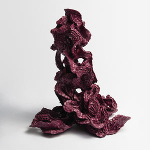 Sam Gold, The walls were humming again, 2026, dirty porcelain & heat cured , enamel, 53 × 47 × 45 cm, photography by Connor Patterson