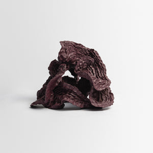 Sam Gold, Dampness never left the liver, 2026, dirty porcelain & heat cured , enamel, 20 × 20 × 21 cm, photography by Connor Patterson

