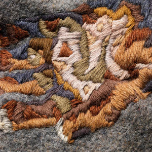 Sera Waters, Front-line on the Home front - Remembering Johns (detail), re-purposed wool, army-issue woollen blankets, 175 x 155 cm  4