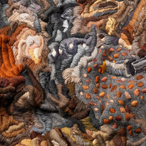 Sera Waters, Front-line on the Home front - Remembering Johns (detail), re-purposed wool, army-issue woollen blankets, 175 x 155 cm  4