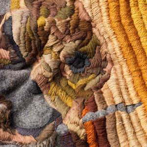 Sera Waters, Front-line on the Home front - Remembering Johns (detail), re-purposed wool, army-issue woollen blankets, 175 x 155 cm  4