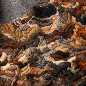 Sera Waters, Front-line on the Home front - Remembering Johns (detail), re-purposed wool, army-issue woollen blankets, 175 x 155 cm  4