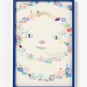 David Booth [Ghostpatrol], Some Universes Are This Shape, 2026, hand stamped ink mono print, 58.3 x 39.6 cm