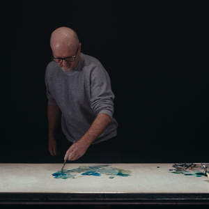 Richard Lewer in the studio working on ‘Steve’, 2023-24, animation, 4:39 mins
