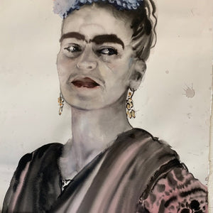 Fiona McMonagle, Frida Magdalena Carmen Frida Kahlo Study II, 2023, watercolour, gouache and ink on paper, 77.5 x 57 cm