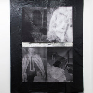 Untitled Study, 2023, inkjet prints on Panama Canvas, PVC sheeting, aluminium tape, u-nails, nickel eyelets, 270 x 200 cm