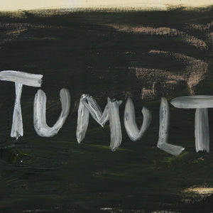 Georgia Spain, Tumult, 2025, oil and oil stick on linen, 35.5 x 41 cm