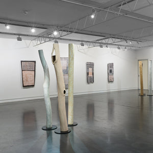 Manini Gumana, Marrnyula Munuŋgurr and Binygurr Wirrpanda in 'Wäŋa as Muse' at Hugo Michell Gallery, 2025.
