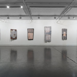 Marrnyula Munuŋgurr in 'Wäŋa as Muse' at Hugo Michell Gallery, 2025.
