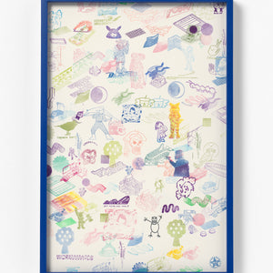 David Booth [Ghostpatrol], What I’m Most Curious About, 2026, hand stamped ink mono print, 58.3 x 39.6 cm