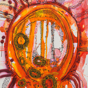 Zaachariaha Fielding, Untitled (683-24AS), acrylic and mixed media on Belgian linen, 121 x 91 cm