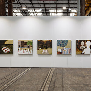 Richard Lewer's 'The Seven Deadly Sins' at Sydney Contemporary Art Fair, Carriageworks, for Hugo Michell Gallery, 2023.  Photo by Document Photography