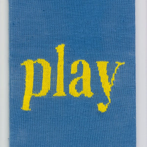Kate Just, Play, 2022, acrylic yarn, timber and canvas, 55 x 40 cm. Photography by Simon Strong