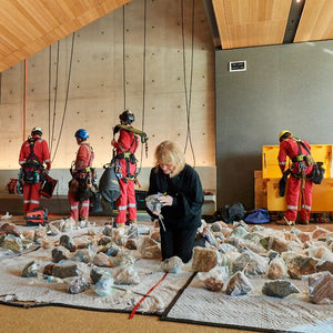 Janet Laurence’s ‘CLIFF’ at Curtin University (installation in progress), 2022. Photography by Frances Andrijich
