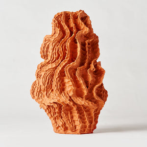 Sam Gold, Let into its bounds, 2021,  terracotta and liquid quartz, 52 x 30 x 30 cm