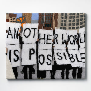 Kate Just, Another World Is Possible, 2021, knitted wool, 77 x 92 cm