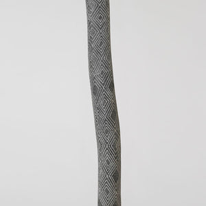 Garawan Waṉambi, Marraŋu (2511-19), 2019, Earth pigments on Stringybark hollow pole, 200 x 18 cm