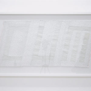 Paul Yore, CUM, 2012, wool needlepoint, frame, 68 x 43 cm (irregular)